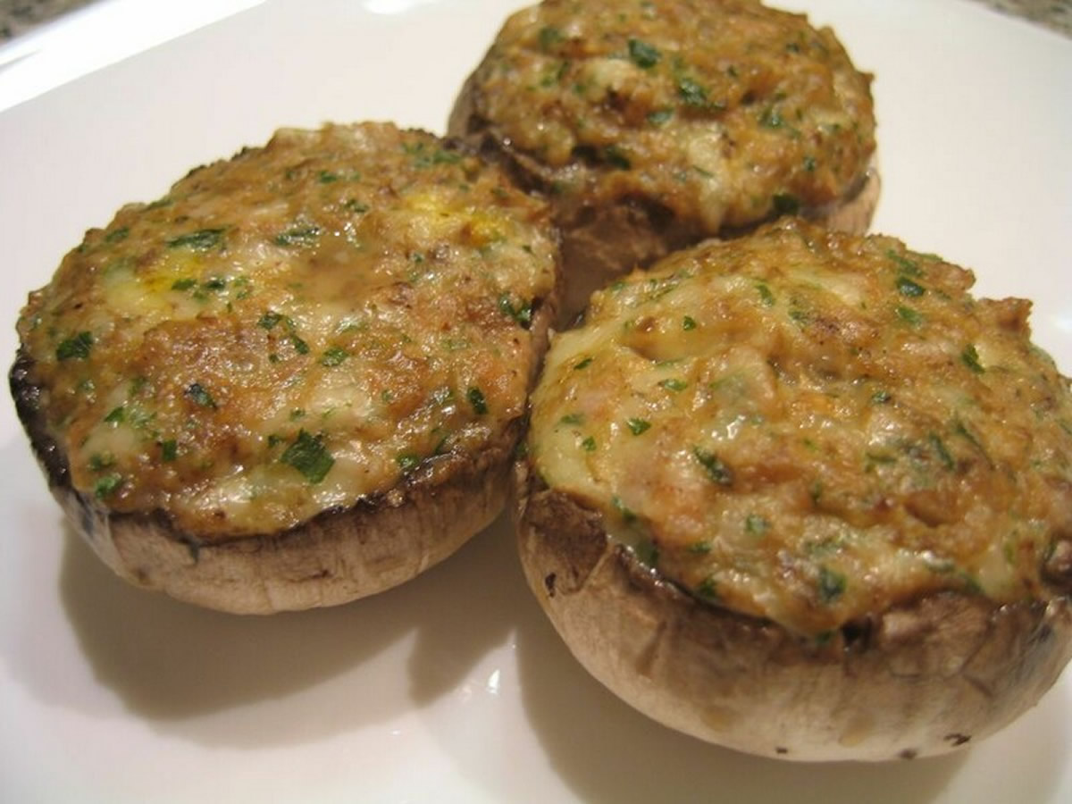 Funghi champignon ripieni, ricetta vegana