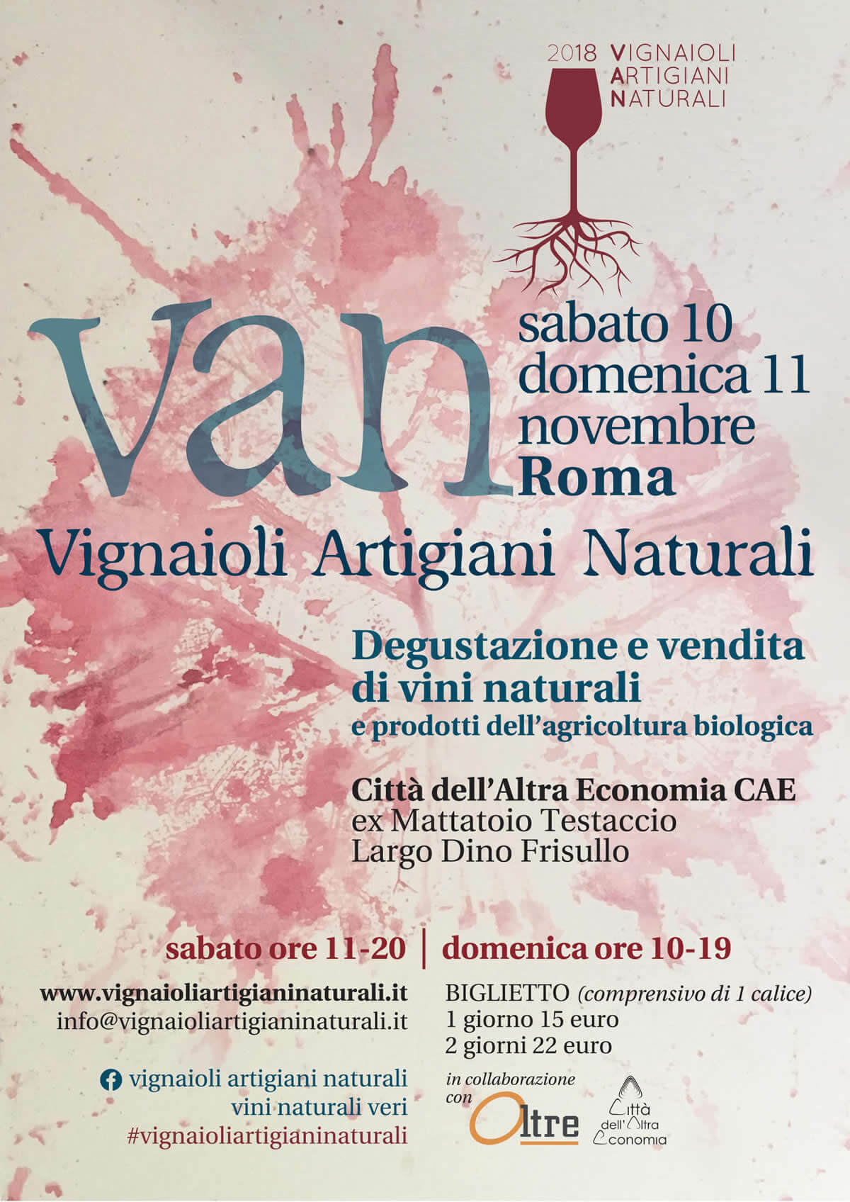 VAN 2018 Roma, fiera Vignaioli Artigiani Naturali: chi ci sarà