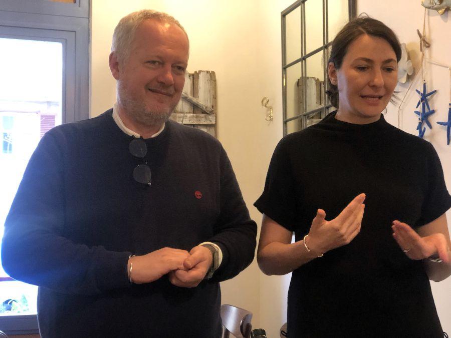 Fabrizio Colonna e Tatiana Tataru sono i proprietari della Trattoria del Mare Le Onde a Roma