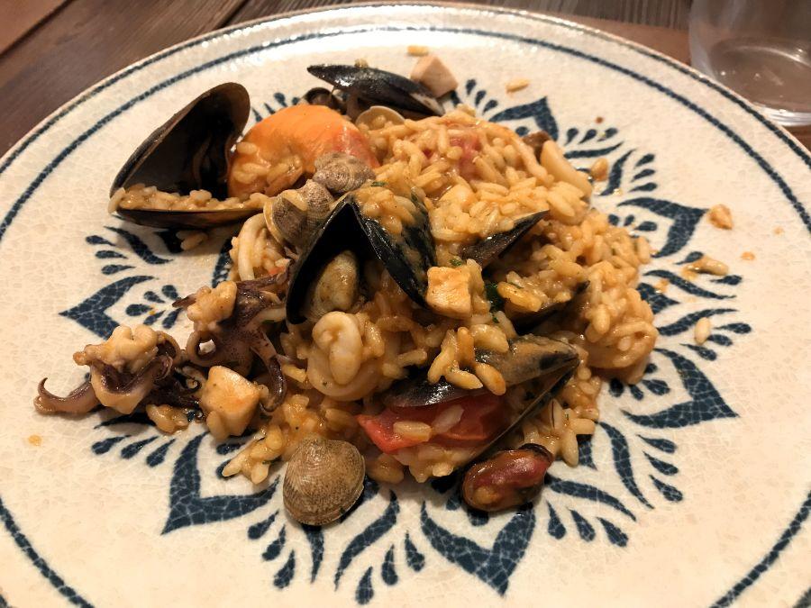 il risotto alla pescatora della trattoria Le Onde a Roma