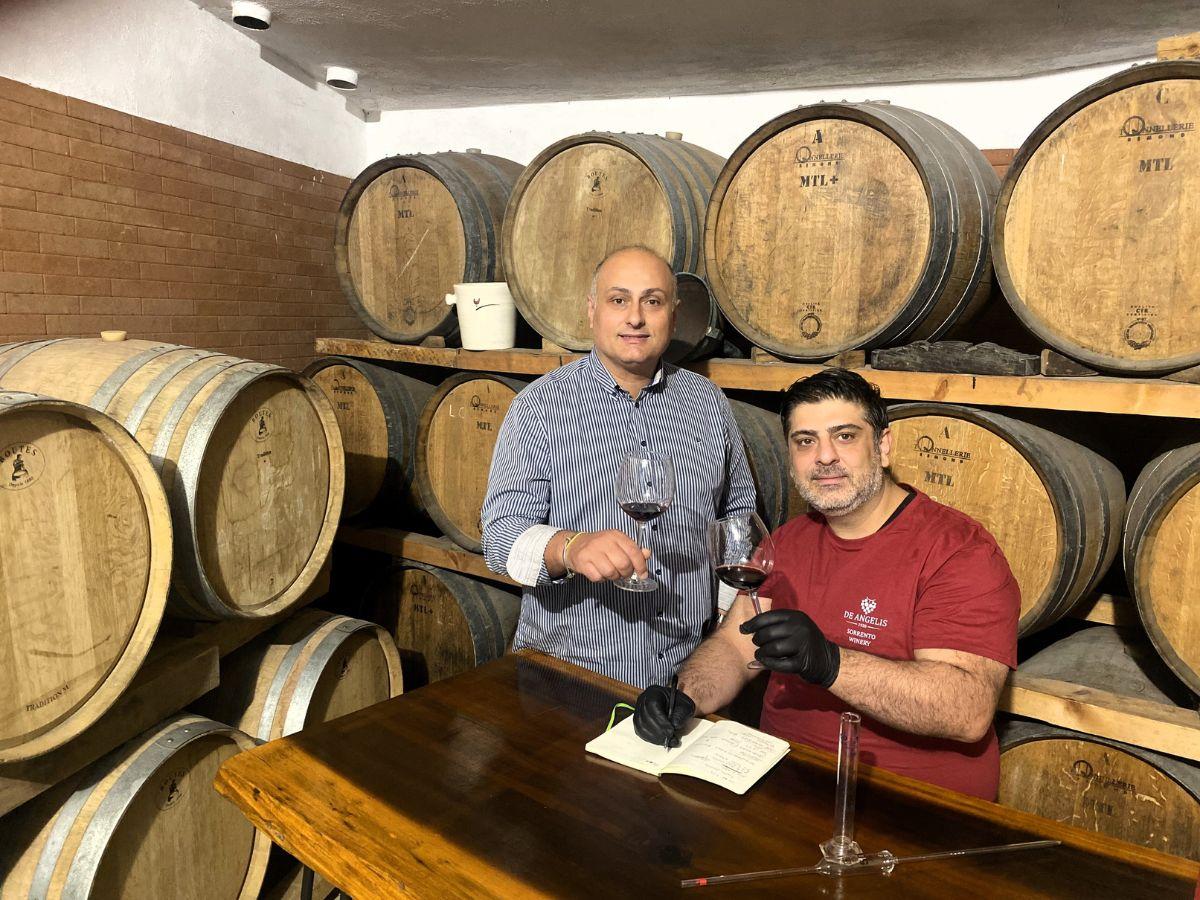 Francesco Di Somma e il fratello Raffaele di Cantine De Angelis 1930