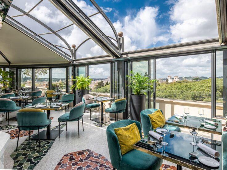 La sala panoramica del Ritorante Settimo a Roma