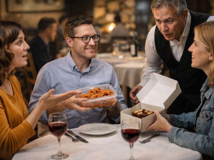 Portare cibo da fuori al ristorante: legge, regole e rischi